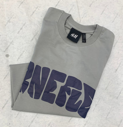 MH Grey Color With Back Print Lycra Fabric Tshirt 780116
