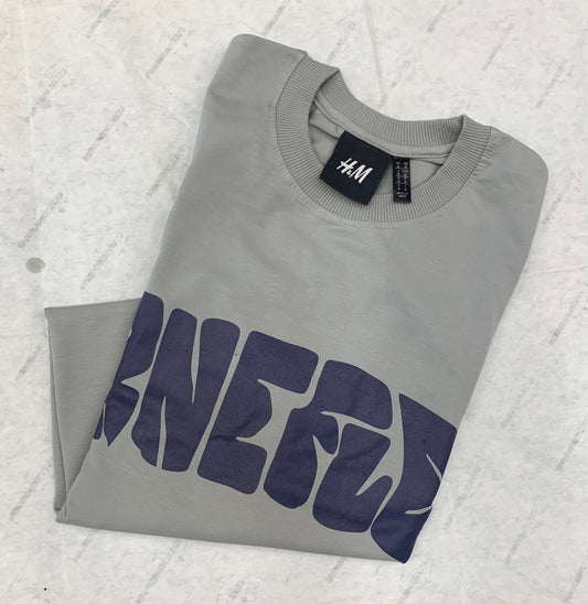 MH Grey Color With Back Print Lycra Fabric Tshirt 780116