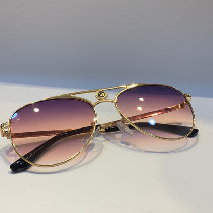 Lab Bal Golden Frame Purple Shade Sunglass B85-72 57 12-142
