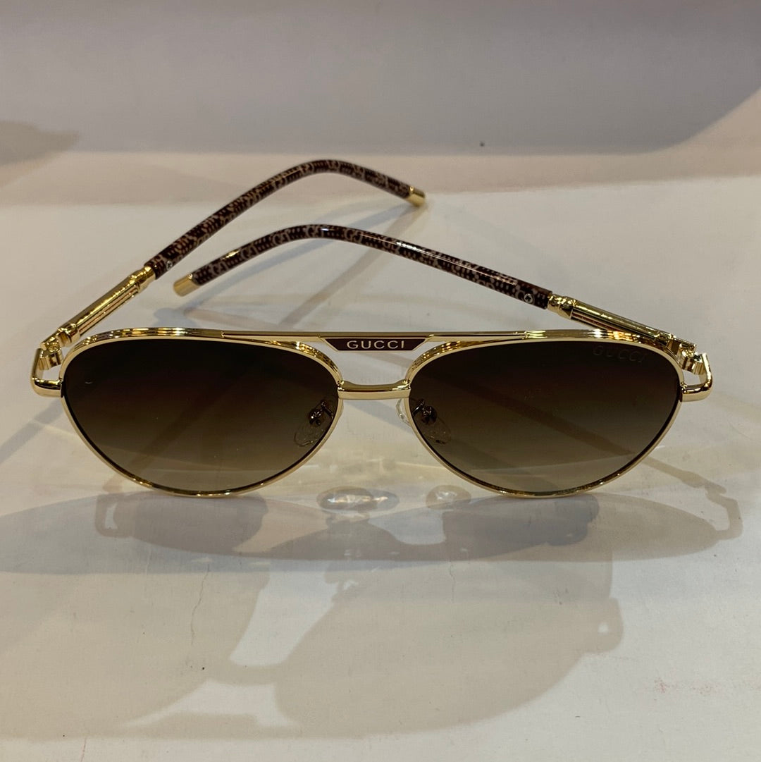 CUG Golden Frame Brown Shade Sunglass 2A759 55 17-141