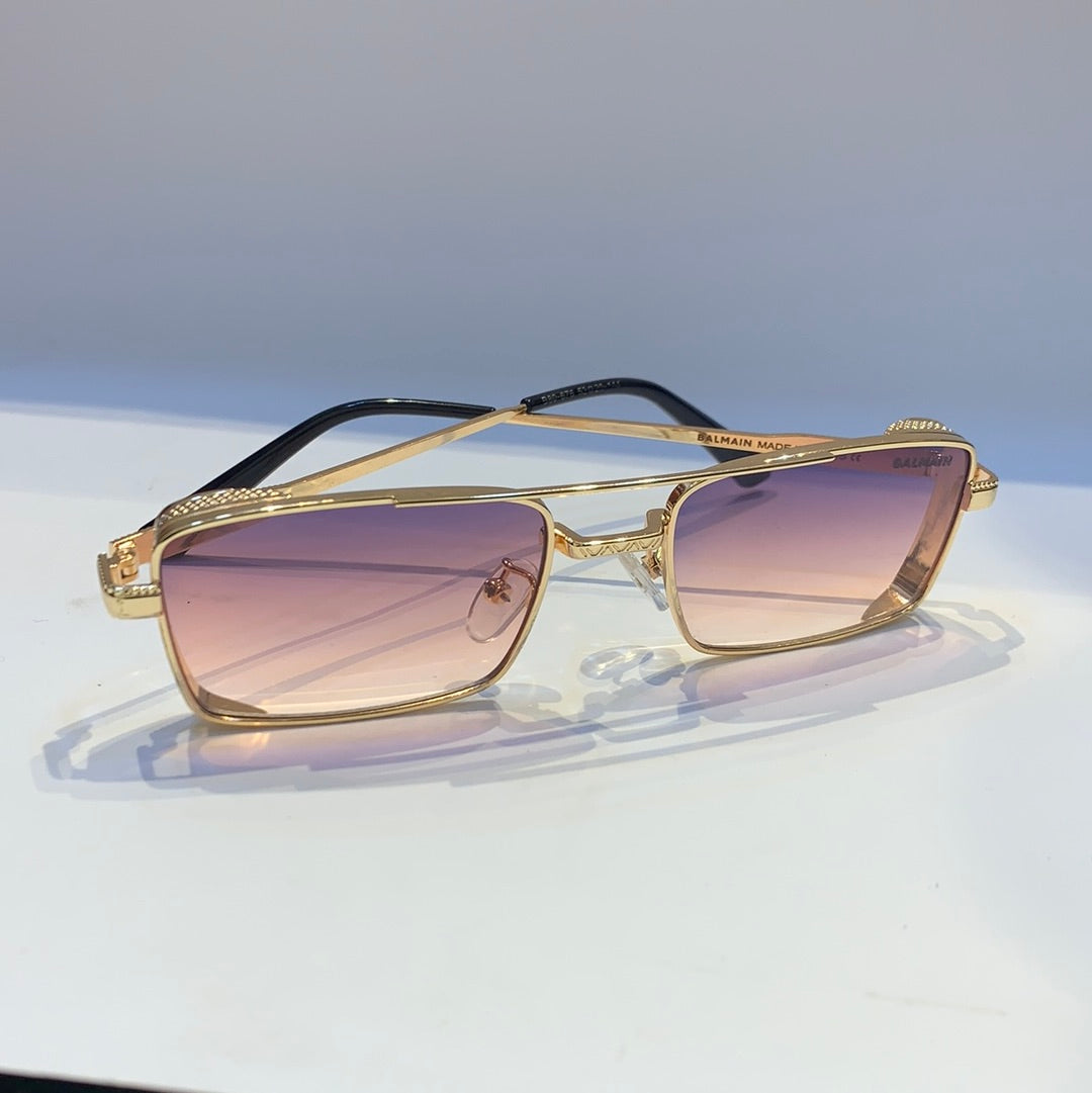 Lab Bal Golden Frame Purple Shade Sunglass B80-676 53 20-144