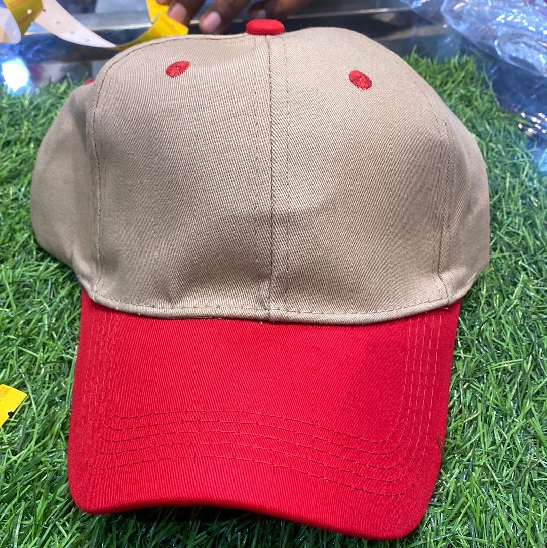 Beige Red Colour 5575  Printed Cap