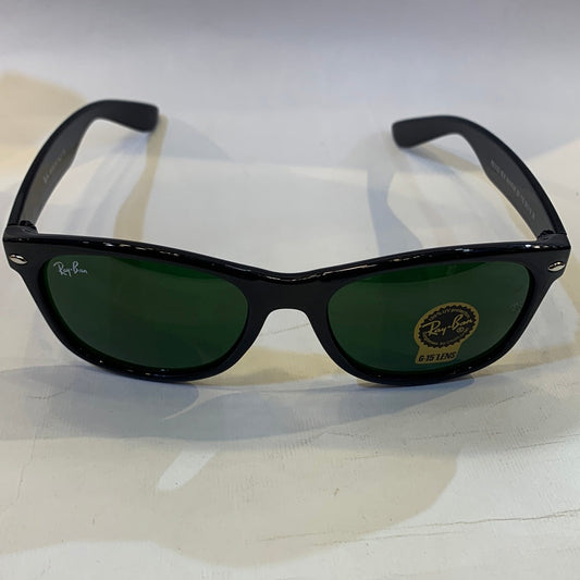YAR RB Glossy Black Frame Green Shade Unisex Sunglasses RB2132 710 55 18 3N
