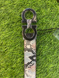 RAF Sliver Black Colour Buckle Snake Print Genuine Leather Men’s Belt 801029