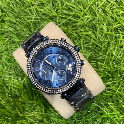 Blue Stud Blue Dial CIM Ladies Chain Watch