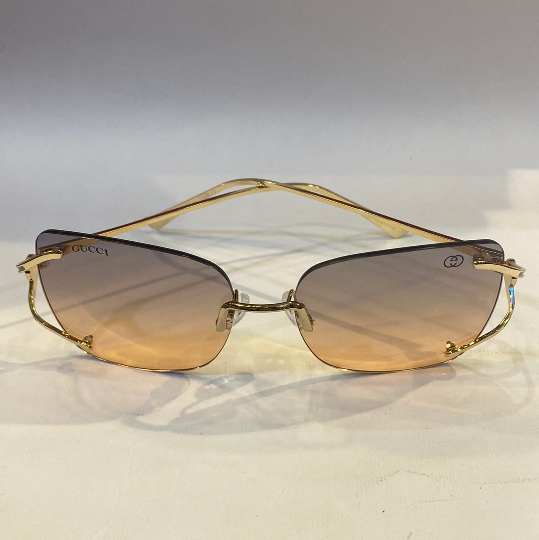 CUG Frameless Golden Stick Purple Pink Shade Sunglass G611 58 15-140