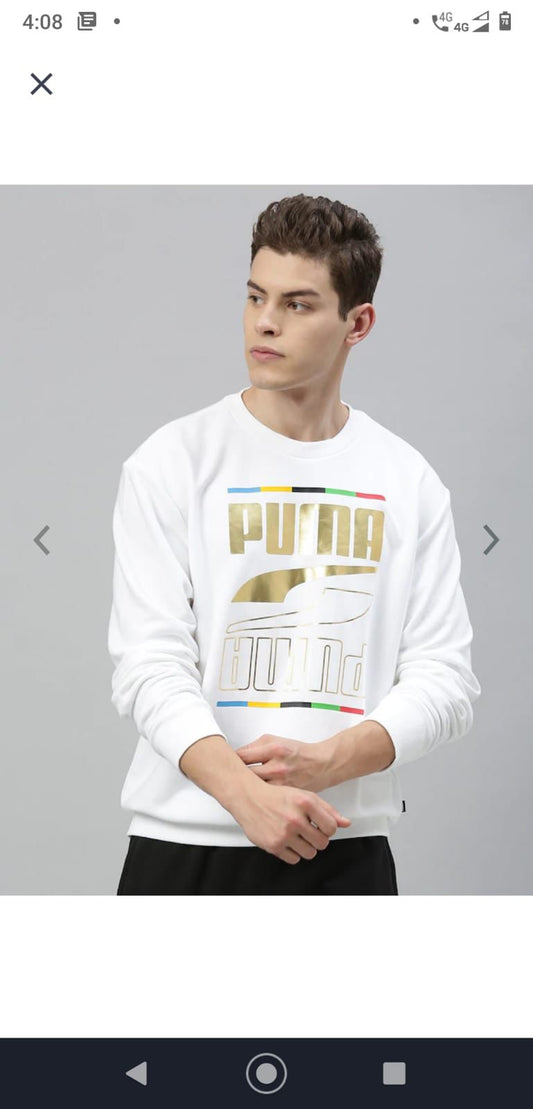 MUP White Gold Colour Full Sleeve  Sweatshirt 110264