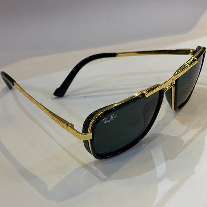YAR RB Golden Black Frame Black Shade Unisex Sunglass RB4413 58 16