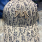Oid Beige Cap Oid Black Print Gold Embroidery 300180