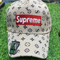 Cream Colour Sup Pus  Printed Cap