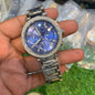 Cim Silver Chain Blue Dial Ladies Watch