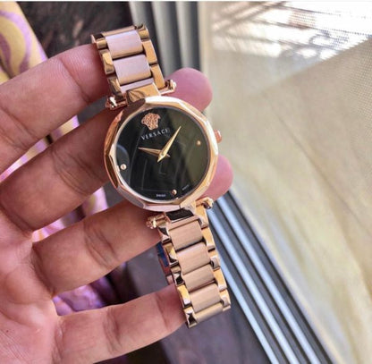 Rev Copper Chain Black Dial Ladies Watch 400343