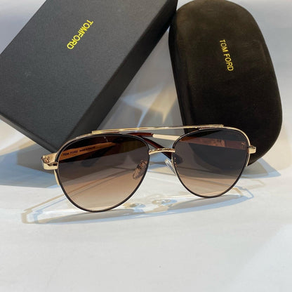 MOT Gold Frame Brown  Shade Unisex Branded Sunglasses