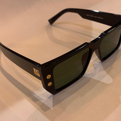 LAB Black Frame Green Shade Sunglasses LH037 55 15-145