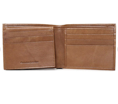 TAN LEATHER BIFOLD WALLET