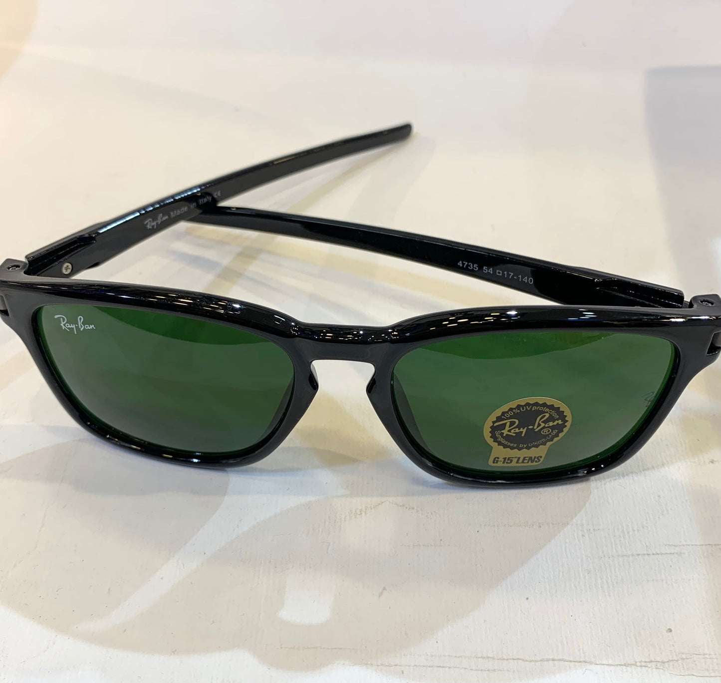 YAR RB Black Frame Green Shade Sunglasses 4735 54 17-140