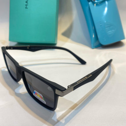 YAM Black Frame Black Shade Unisex Branded Sunglasses 855 55 18-137