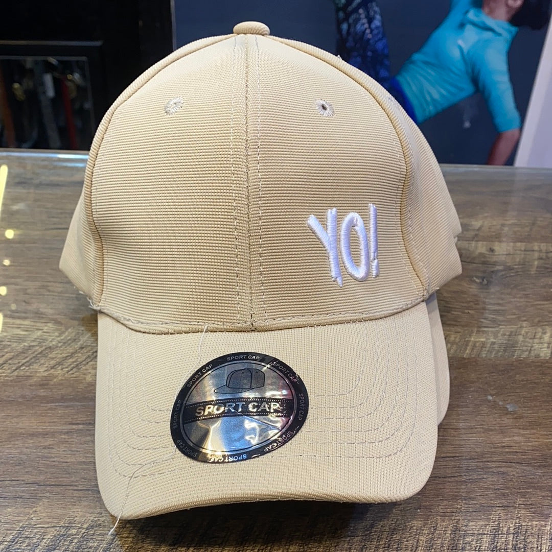Khaki Colour Yo With Embroidery Design Sports Cap 913020