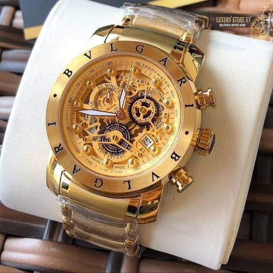 Lvb Gold Chain Yellow Dial Men Watch 901194