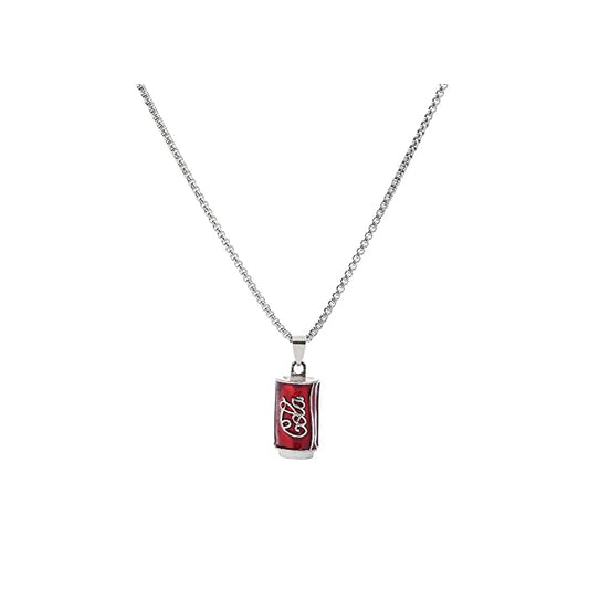 Sliver Coca Cola Novelty Pepsi Bottle Pendant Necklace Chain 50302