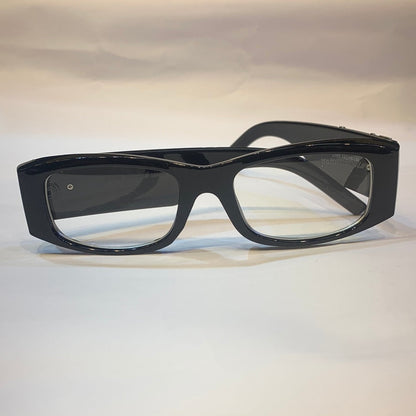 LAM Glossy Black Frame White Shade Unisex Branded Sunglasses 21009 5419 140