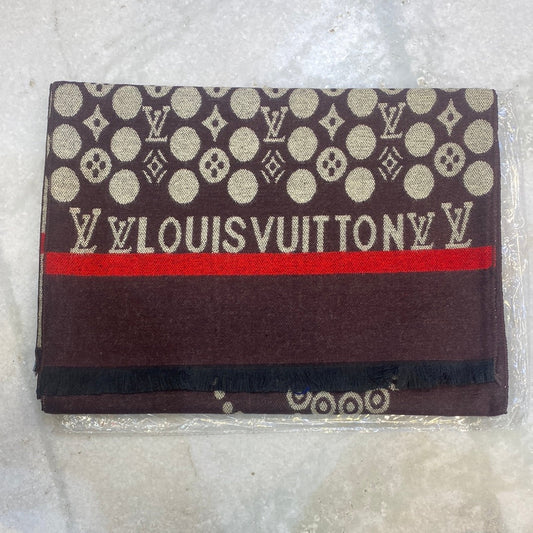 Vl Lou Uol Brown Colour With Cream Lou Logo Imported Muffler 49050
