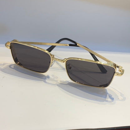 Rev Golden Black Frame Black Shade Unisex Sunglass 2252 54 17-146