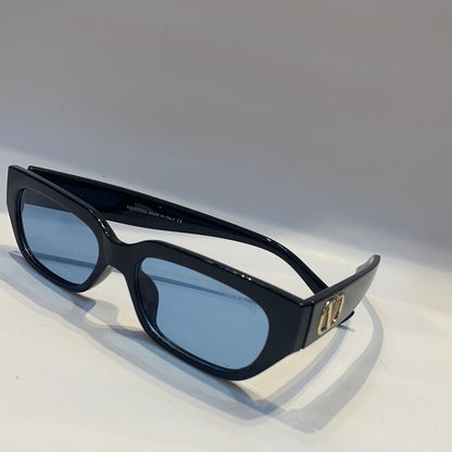 Val lav Glossy Black Frame Light blue Shade Unisex Sunglass 2269 53 17 140 c€