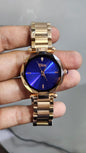 Oid Copper Chain Blue Dial Ladies Watch 901235
