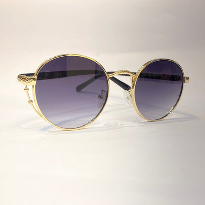 Yam Golden Frame Black Shade Sunglass 2A50858 16-142