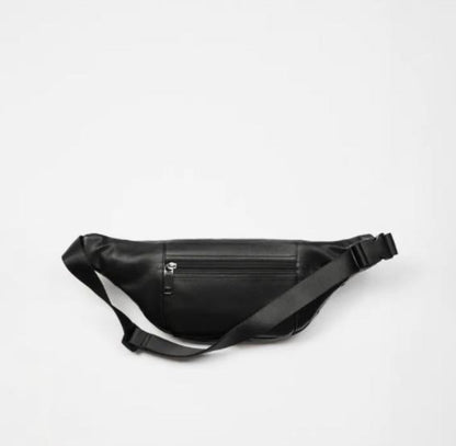 Black ZR Plain Crossbody Chest Waist Fanny Bag 730740