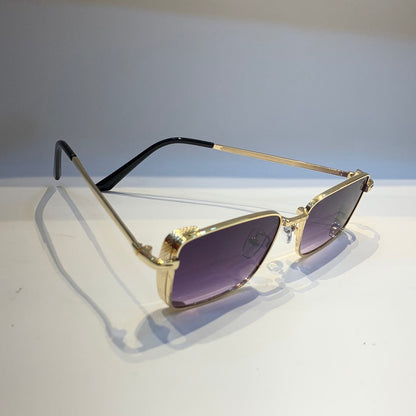 Rev Golden Black Frame Purple Shade Unisex Sunglass 2252 54 17-146