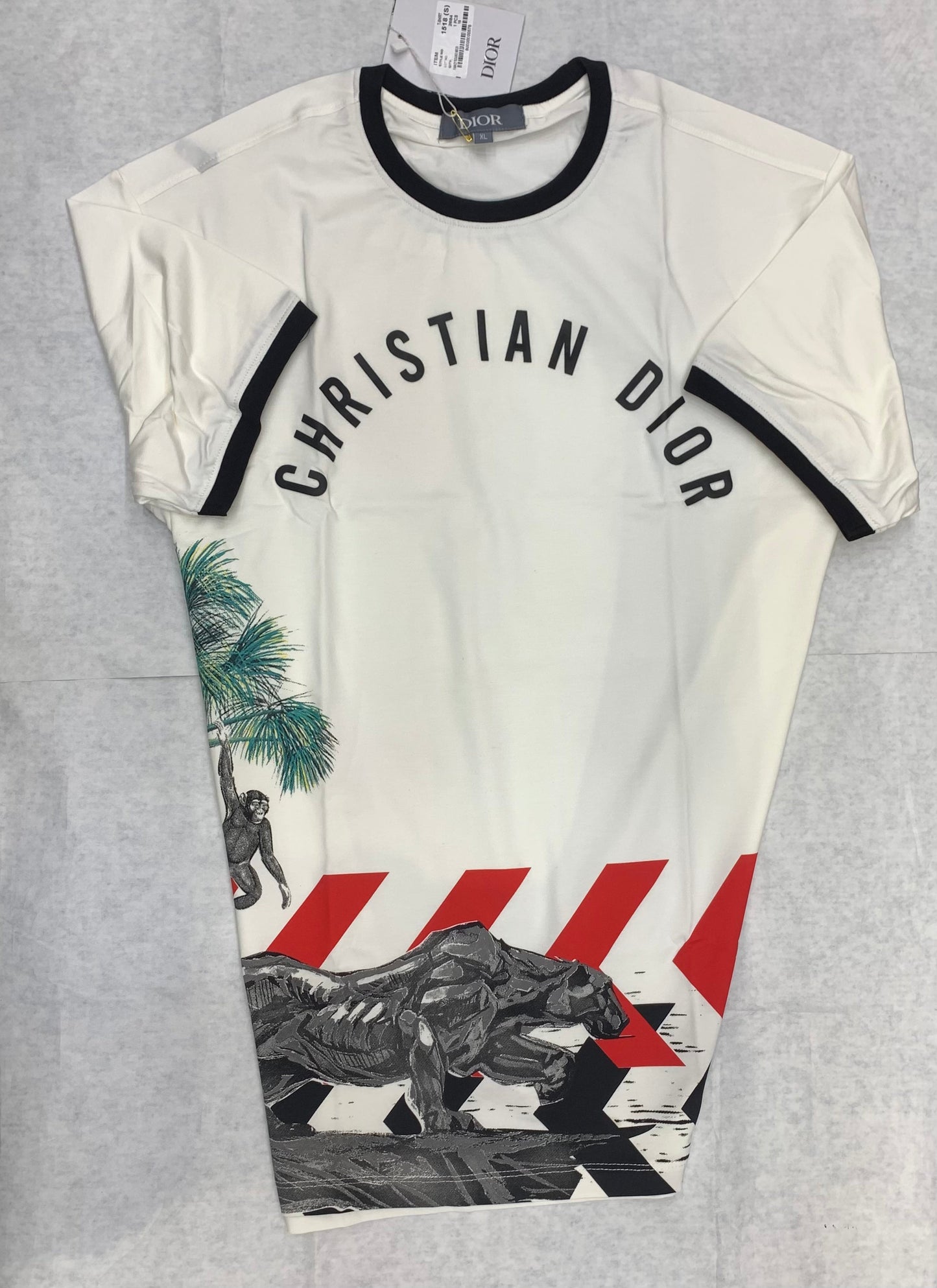OID White Colour With Front Print Round Tshirt 50191