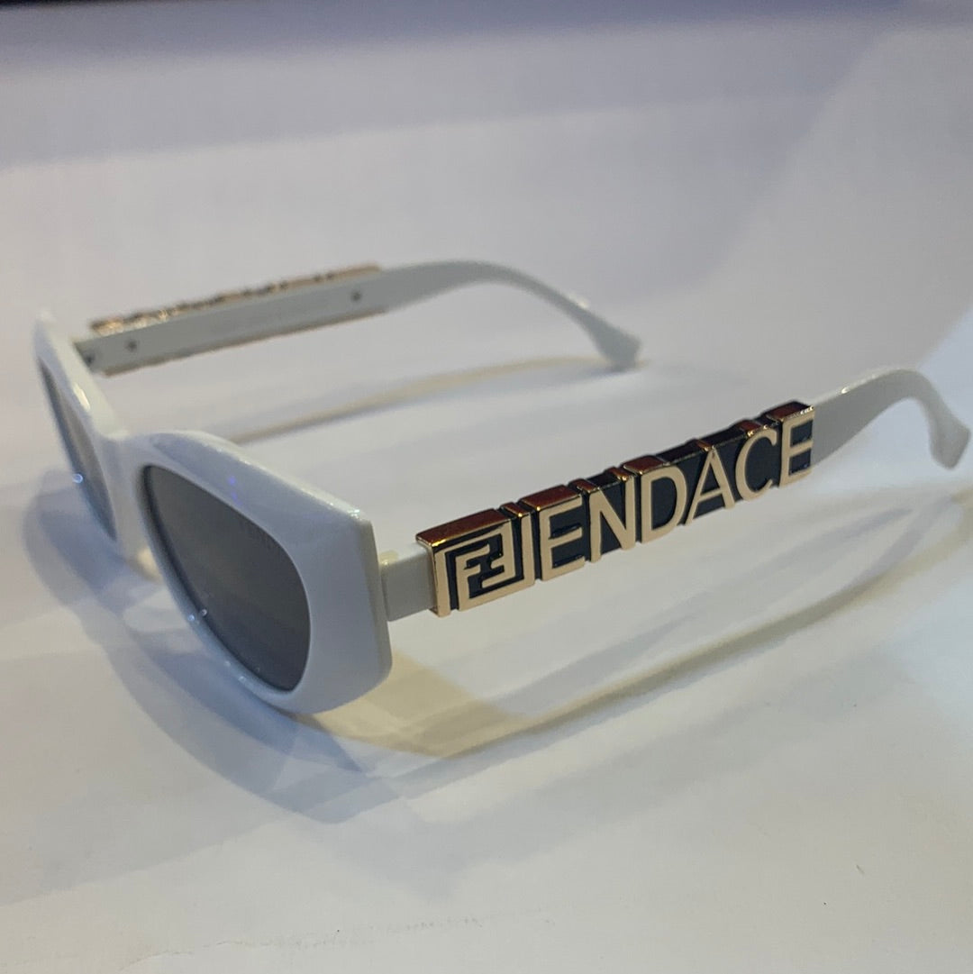 NEF White Frame Black Shade Sunglass LH046 50 20-142
