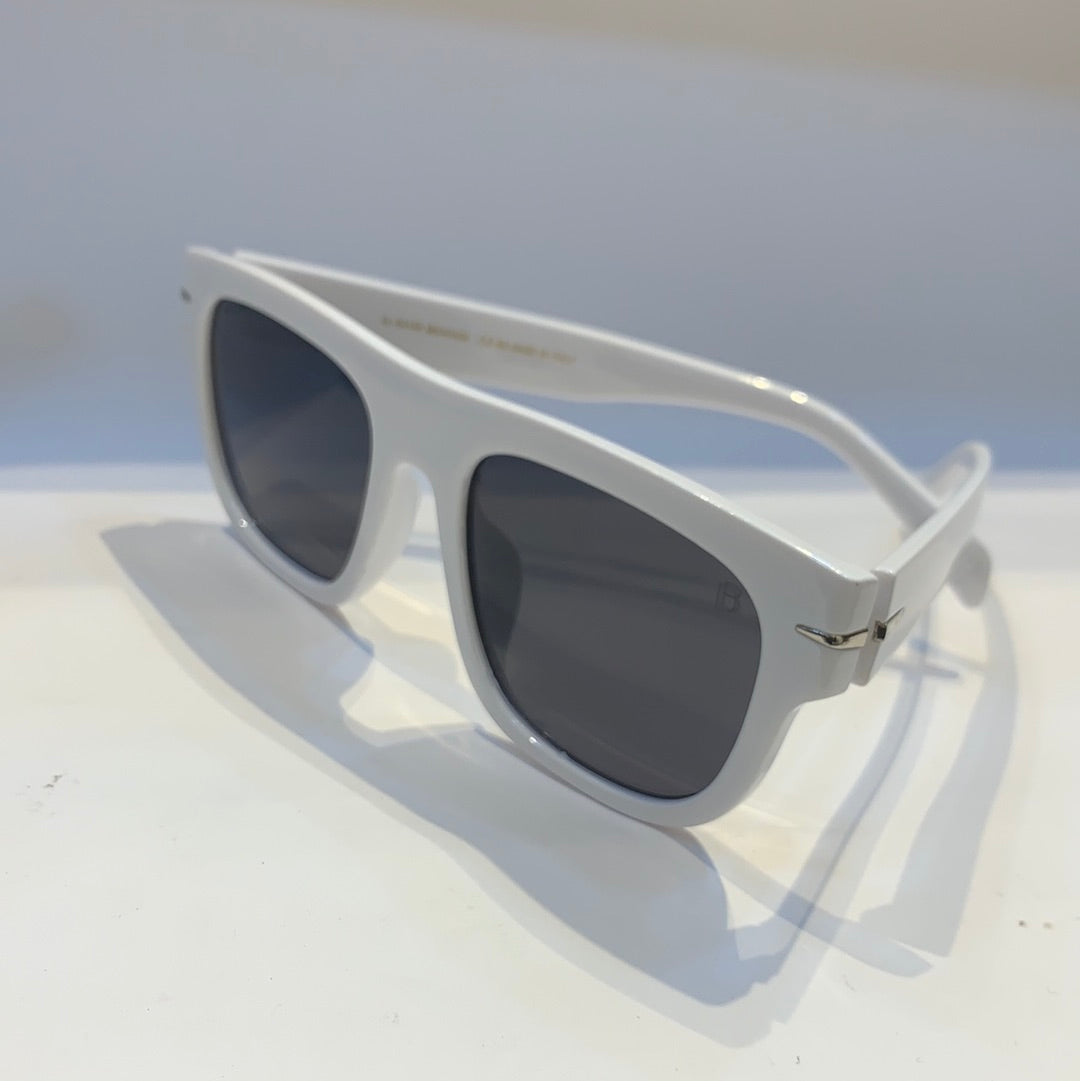DB White Frame Black Shade Unisex Sunglass B2206 60 15-145