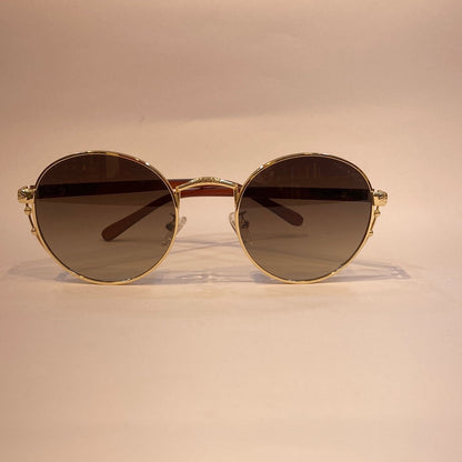 Yam Golden Frame Yellow Shade Sunglass 2A50858 16-142
