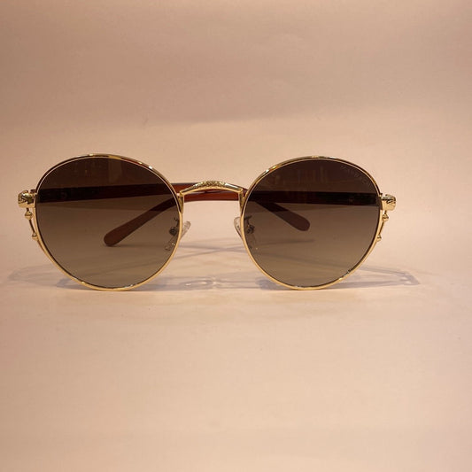 Yam Golden Frame Yellow Shade Sunglass 2A50858 16-142