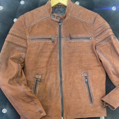 PUS SUP Brown Colour Genuine Leather Branded Men’s Heavy Quality Jacket