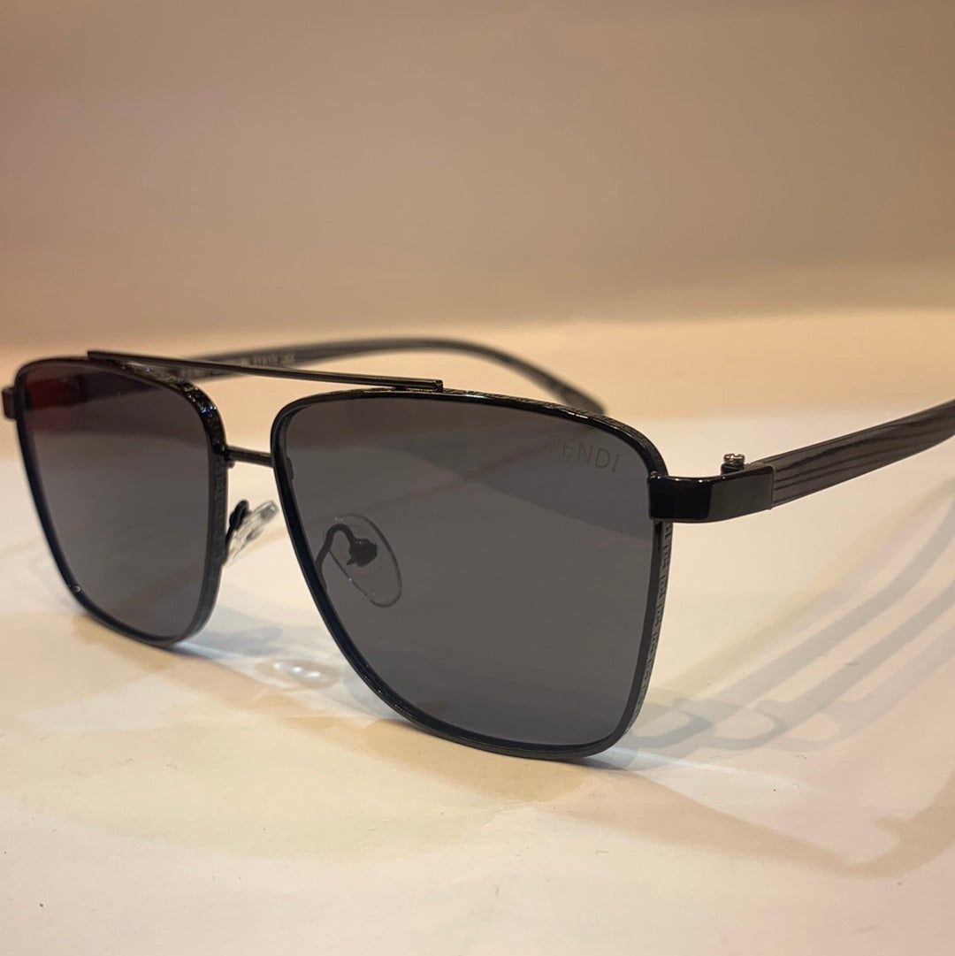 NEF Black Frame Black Shade Unisex Sunglass 2338 51 21 142