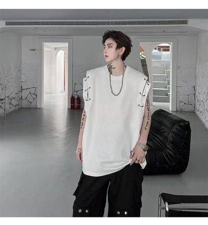 M 87 Studio White Colour Premium Quality Fancy Design Sando Tank 2357