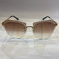 CUG Frameless Golden Stick Brown Shade Sunglass 6872 63 17-145