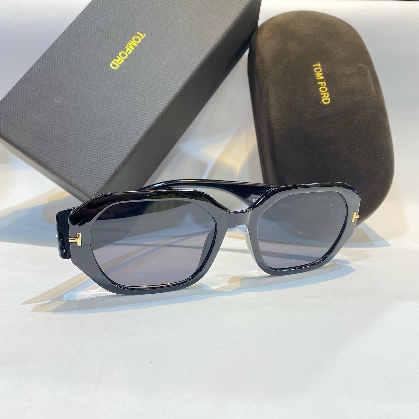 MOT Black Frame Black Shade Unisex Branded Sunglasses 957 53 21-145