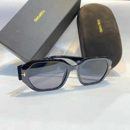 MOT Black Frame Black Shade Unisex Branded Sunglasses 957 53 21-145