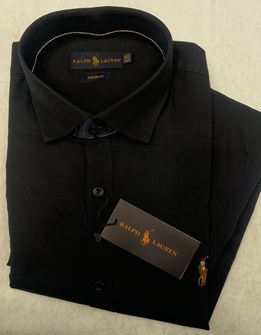 LAR LOP Black Colour With Plain Design Casual Mens Shirt 1105038