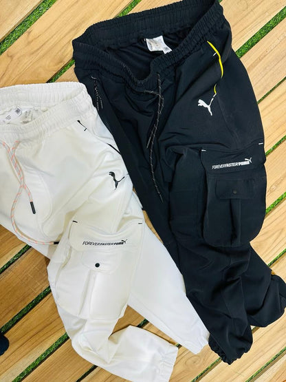 MUP Black Colour With Tery Fabric Cargo Lower