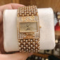 VL Gold Chain Gold Square Dial Ladies Watch 493121