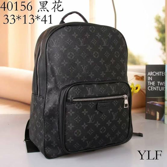 VL LOU UOL Black Colour Monogram Print Imported Quality Backpack 9395