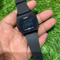 SAC Black silicon strap black Dial watch digital square men sports Watch