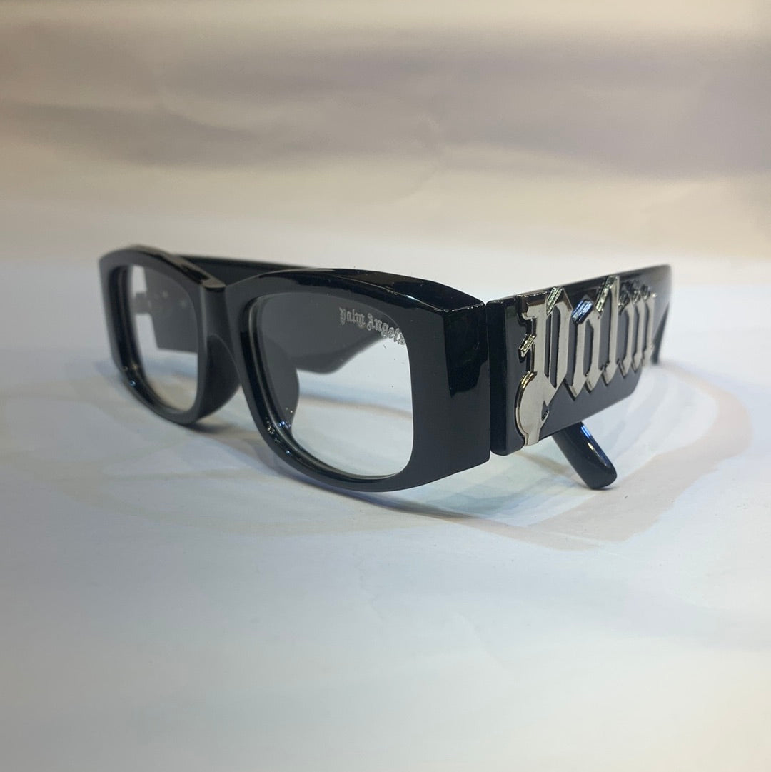 LAM Glossy Black Frame White Shade Unisex Branded Sunglasses 21009 5419 140
