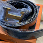 Reh Black Colour Gold Silver Reh Logo Buckle Men’s Belts 12065
